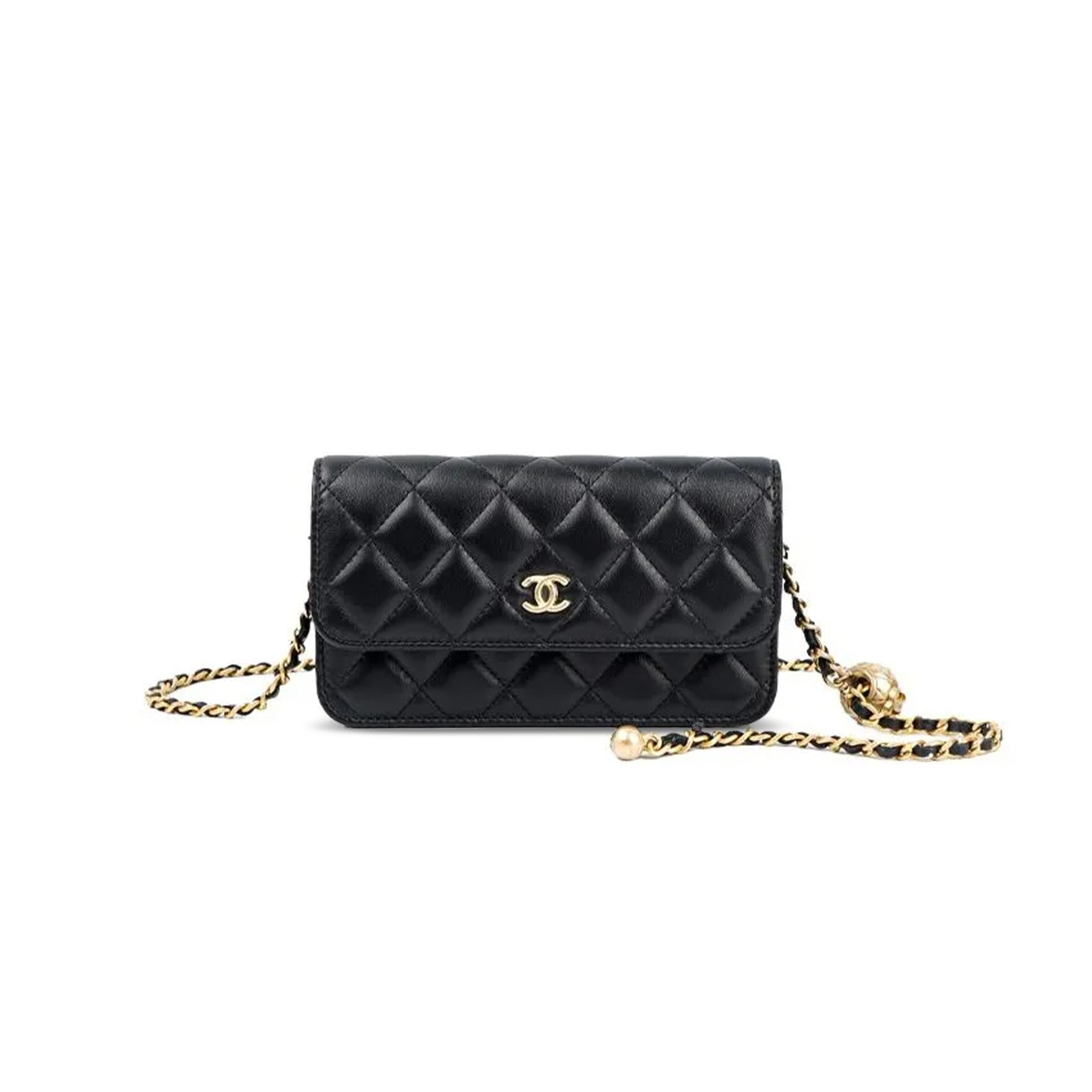 Ch**el 23c metal ball phone bag lambskin ap3071 (17*9*3cm)